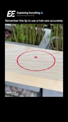 rahulyadav | Explaining Everythinng on Instagram: "The biggest challenge with a hole saw is the "walking" effect or aggressive "blowout" as the blade exits the wood. This is the Reverse-Entry Stabilization Method, a pro-grade technique for ensuring a perfectly centered, splinter-free bore every single time. The critical step is the counter-bore breakthrough. Instead of drilling all the way through from one side, you lead with the pilot bit until it just pierces the back of the workpiece. You the