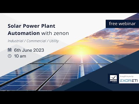 Webinar: Solar Power Plant Automation with zenon (English language)