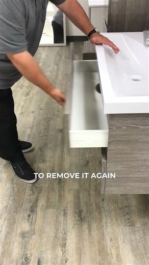 How to remove a cutler vanity drawer. #fyp #cutler #instructions #vanity #madeincanada