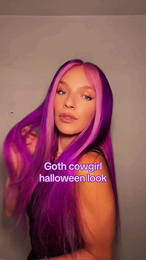 Goth Cowgirl Halloween Look with Got2b Color Remix Dye