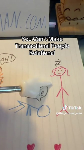 Some people approach relationships through usefulness, status, access, or what they can get in return. You can offer honesty, care, and genuine connection, but you cannot force someone to value relationships the same way you do. If they only relate through transactions, trying harder will not automatically make the connection deeper. To learn more, go watch my YouTube or go to my website. #Relationships #SelfRespect #Boundaries