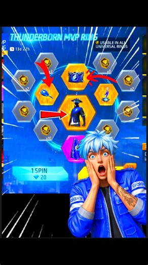 1 Spin Trick 💥 Finally I Got New Legendary Thunderborn Bundle | New Ring Event #ffnewevent #shorts