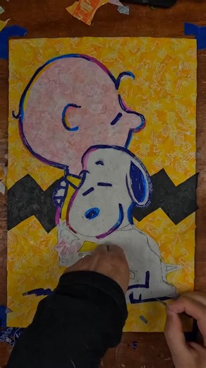 Daniel Scott Jr | Charlie Brown and Snoopy. Made with recycled candy wrappers. Enjoy your evening, friends. #snoopy #charliebrown #timelapse #recycledart... | Instagram