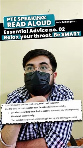 PTE Speaking Read Aloud: Essential Advice #2 | Relax Your Throat