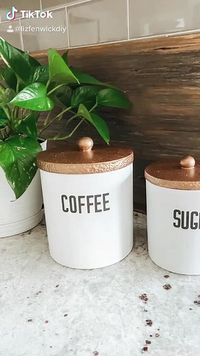 DIY Kitchen Canisters from the Thrift Store