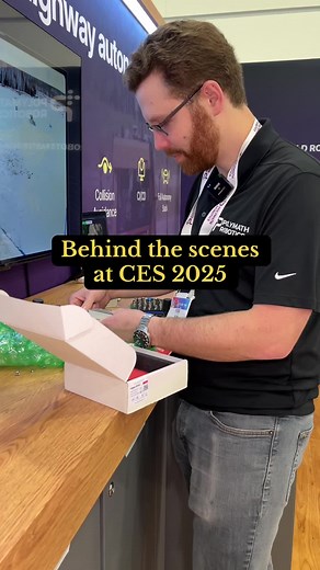 Fixing sensors on the show floor at #CES2025 #CES #robotics