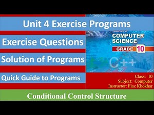 10th class Computer science federal board unit/chapter 4 | Exercise/Lab activities solution