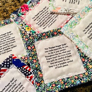 Pocket Prayer Quilt: Metal Cross, Christian Gift - Etsy