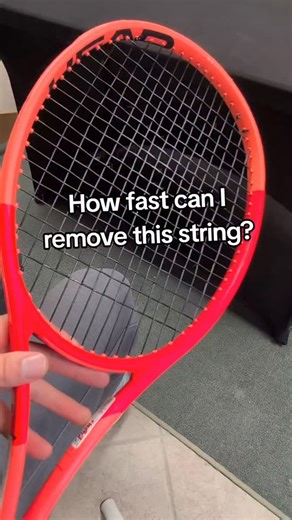 Factors that affect the speed test: String type, tension, when the stringing was done, string notching, the racquet (open vs dense pattern). This is a demo of course and for fun. #tennis #tennisplayer #asmr #satisfying #satisfyingvideo | Yourtennisbud