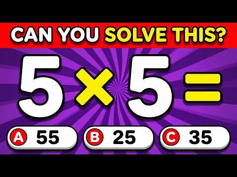 Can You Pass The IMPOSSIBLE Math Quiz?🤔 50 Questions from Easy to Impossible!