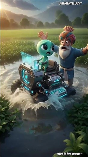 "एलियन ने किसान का खेत बिगाड़ा!👽😂"#shorts #viral #comedy #ai #kishan
