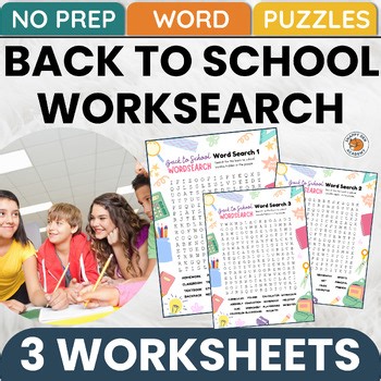 Back To School Word Search Activity 1st 2nd 3rd 4th Grades Spelling Worksheet