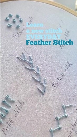 Learn Feather Stitch in 15seconds | tutorial for absolute beginners