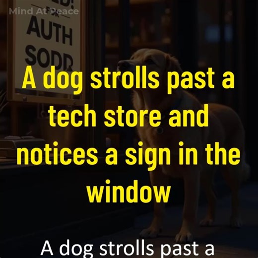798K views · 21K reactions | A dog strolls past a tech store and notices a sign in the window | Mind At Peace | Facebook