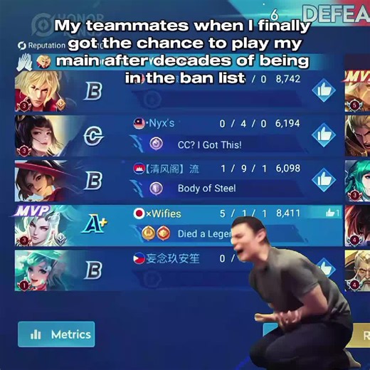 10 matches but I only got to play him once or twice 😭. Exclude Dolia, she protected me like I'm the last hope of humanity haha, she's there to make sure I recalled safe. 🤗 #Honorofkings #Honorofkingsglobal #hok #honorofkings #Hok