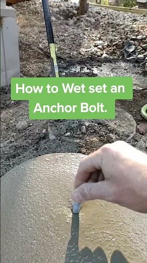How to wet set an anchor bolt: a simple guide#anchorbolt #wetset #concrete #construction