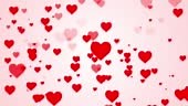 Red Hearts Loop Background Animation 4K.