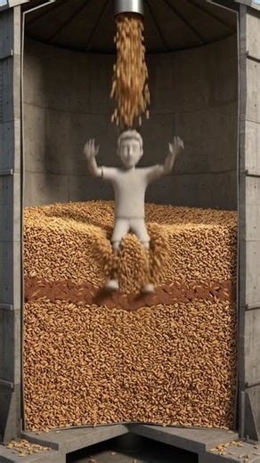 What If You Fell Into A Silo Full Of Grain? 🤯🌾