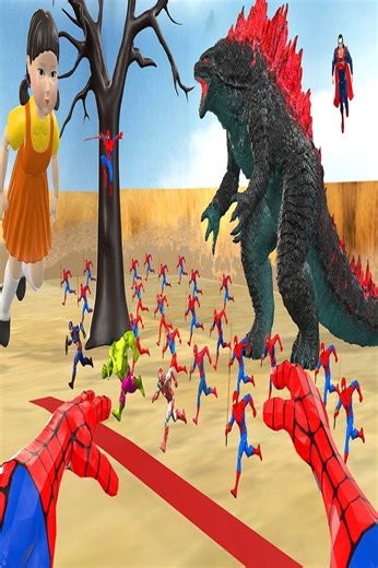 86K views · 1.4K reactions | Spider Man Challenge Rescue Squid Game vs Superman joker vs Venom vs Godzilla | Learn colors learn animals name and sound | Facebook