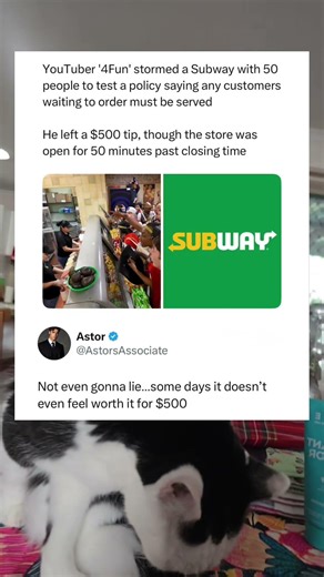 Youtuber 4fun stormed a subway with 50 people