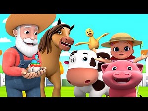 Old MacDonald Super Fun Animals | Animated Song for Toddlers