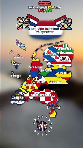 Map of The Netherlands with provinces.