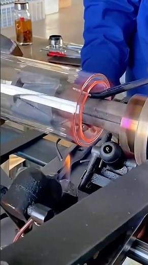 Heat sealing process for double-walled glass thermos cups