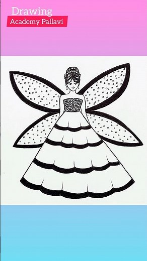 How to draw angel wings easy #drawing for beginners #satisfying