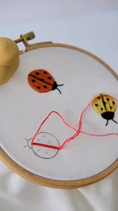 Ladybug embroidery 🐞🐞 #stitch #sewing #embroidery #design #reelsfypシ #fbreelsfypシ゚ | Hand Embroidery Designs by Priyanka