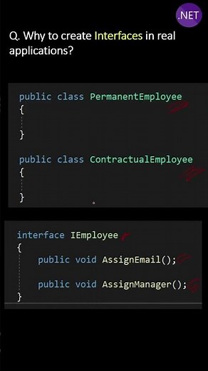 Why to create Interfaces in real applications?
