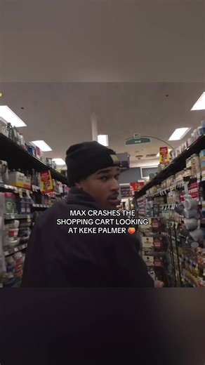 Max Crashes The Shopping Cart Looking At Keke Palmer 🍑 #plaqueboymax #kekepalmer #foryоu #fyp #viral