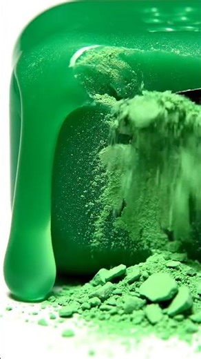 Emerald Melt: Liquid Stone Transformation #Shorts