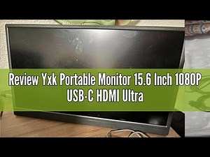 Review Yxk Portable Monitor 15.6 Inch 1080P USB-C HDMI Ultra-Slim Travel Monitor with Kickstand, for