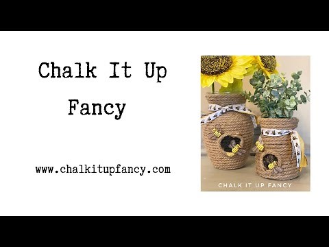 DIY Dollar Tree Vase Bee Hive