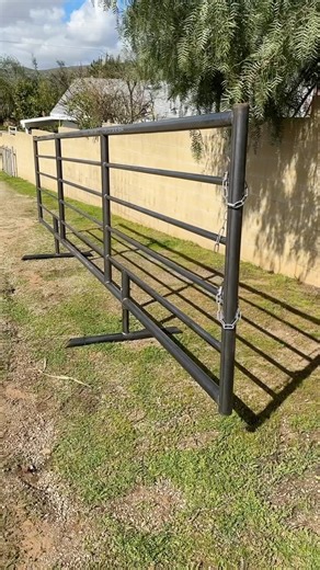 Elevate your ranch game with our freestanding cattle panels! 🐄🌟 Our panels boast detachable feet and rails that run straight through the vertical posts for ultimate strength. Experience the difference and keep your cattle secure! 🚜💪 https://socalfenceandbarn.com/products/20ft-cattle-livestock-panels-for-sale Save money on trucking - our design allows us to load more panels per truck load 🚚 #cattle #cattleranch #cattlerancher #agriculture #livestock #beefcattle #cattleranching #ranching #nor