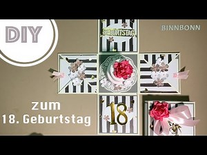 DIY Tutorial Explosionsbox 18. Geburtstagsgeschenk Geschenkbox basteln / How to make Explosion Box