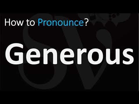 How to Pronounce Generous? (CORRECTLY)