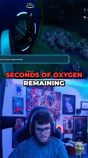 Can you survive with only 30 seconds of oxygen? 😱🌊 Watch this frantic escape! #Subnautica #Gaming