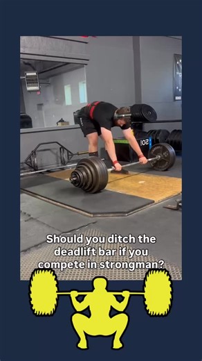 If you are competing in the sport of strongman, ditch the deadlift bar. For those new to the program, a deadlift bar is a longer, more whippy bar that is used specifically for the deadlift. Due to the extra whip and bend that naturally occur in the bar, athletes can usually pull more than from a traditional stiff bar. So why do we think strongmen need to ditch this bar? When you look at the events of a strongman comp, like a car deadlift, the chances of you pulling on a bar with extra weight are
