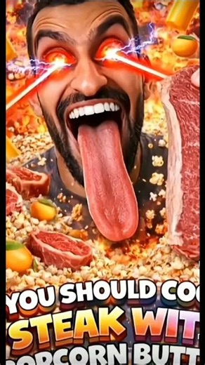 BOIII you should cook steak with popcorn butter #niche #tuff
