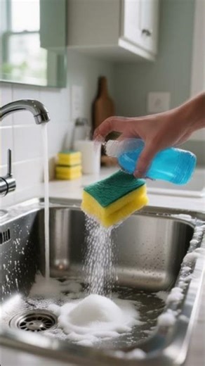 How to clean stainless steel sink — mirror finish in 5 minutes ✨ #fixitwithfrank