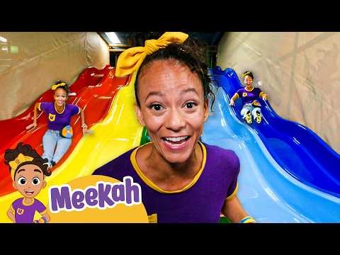 Meekah's Rainbow Slide Adventure!