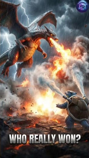 Charizard vs Blastoise – Who Really Won? 🔥💧#pokemon #fighting