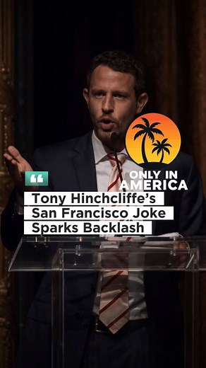 Only in America on Instagram: "A joke, a city, and a firestorm online. Comedian Tony Hinchcliffe’s comments about San Francisco are drawing strong reactions — some call it comedy, others say it crossed the line. Was this satire… or straight disrespect? 👇 What’s your take?"