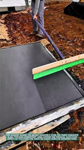 Finishing Fresh Concrete with Push Broom – Satisfying jobs and machinery in the world