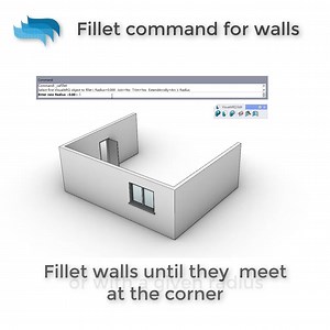 Fillet walls with the fillet command! Play with the command options to specify a fillet radius or choose whether to join the walls into a single object or not. #rhino3d #Visualarq #bim #flexiblebim #architecture3d #architecture2d #parametricarchitecture #softwarearchitecture #grasshopper3d #architecturaldrawings #freeformarchitecture | VisualARQ