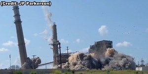 Former Monticello Power Plant in Titus County imploded