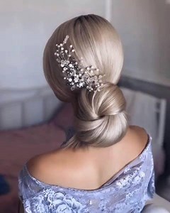 638K views · 1.4K reactions | Low knot sophistication polished with a dazzling accessory is sure to make heads turn - watch this fabulous how-to tutorial! xoxo Hair: @shiyan_marina | Today's Luxury Weddings | Facebook