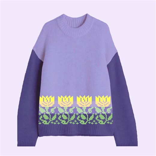 Fair Isle Flower Knitting Pattern: Stranded Colorwork Sweater & Beanie (set of 5 PDF Charts) - Etsy Canada