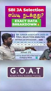 SBI JA 2025⏩HOW MANY DID NOT JOIN⁉️FINAL SELECTION ANALYSIS ➡️#goat#guidelytamil#SBIJA#reservelist